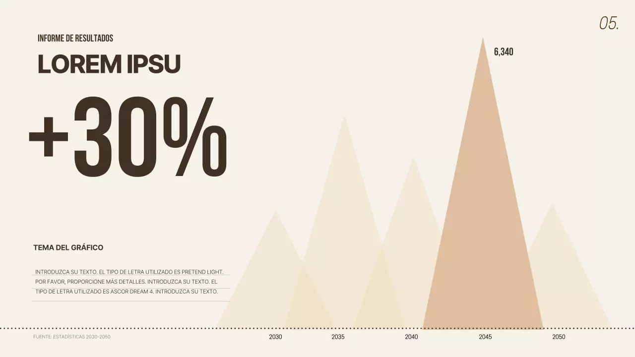 Informes de rendimiento de la empresa limpios y de color beige