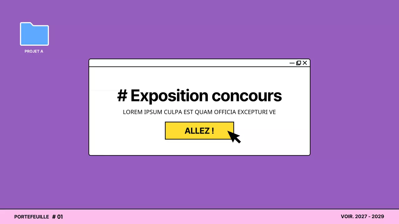 Portefeuille de concepts colorés sur écran d'ordinateur