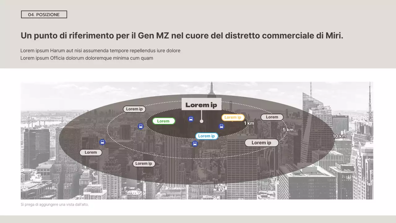 Semplice prospetto di investimento immobiliare commerciale in bianco e marrone