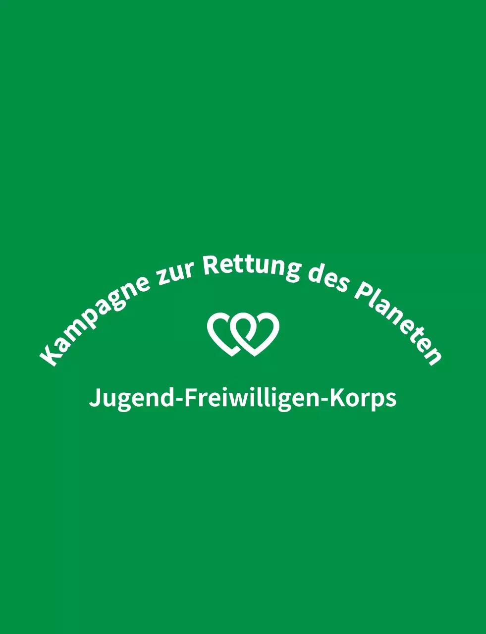 Sauberes Freiwilligen-Symbol als Logo in Hellgrün und Marineblau für globale Umweltkampagnenorganisationen