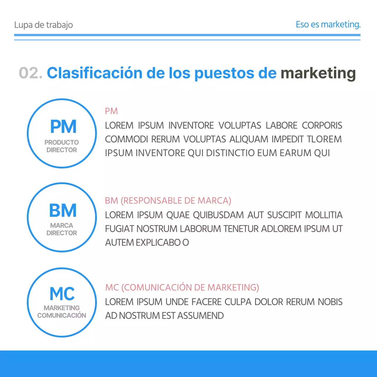 Un análisis completo de la labor de marketing de Bluetone Presentación de los departamentos de la empresa CardNews