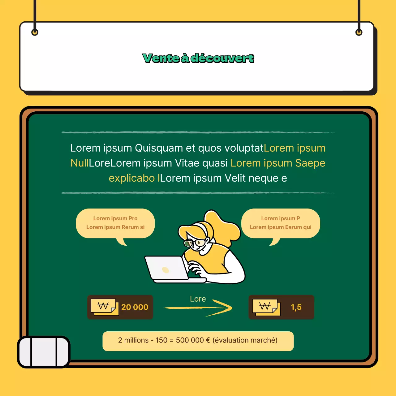 Yellow Stock Terms Securities Finance CardNews