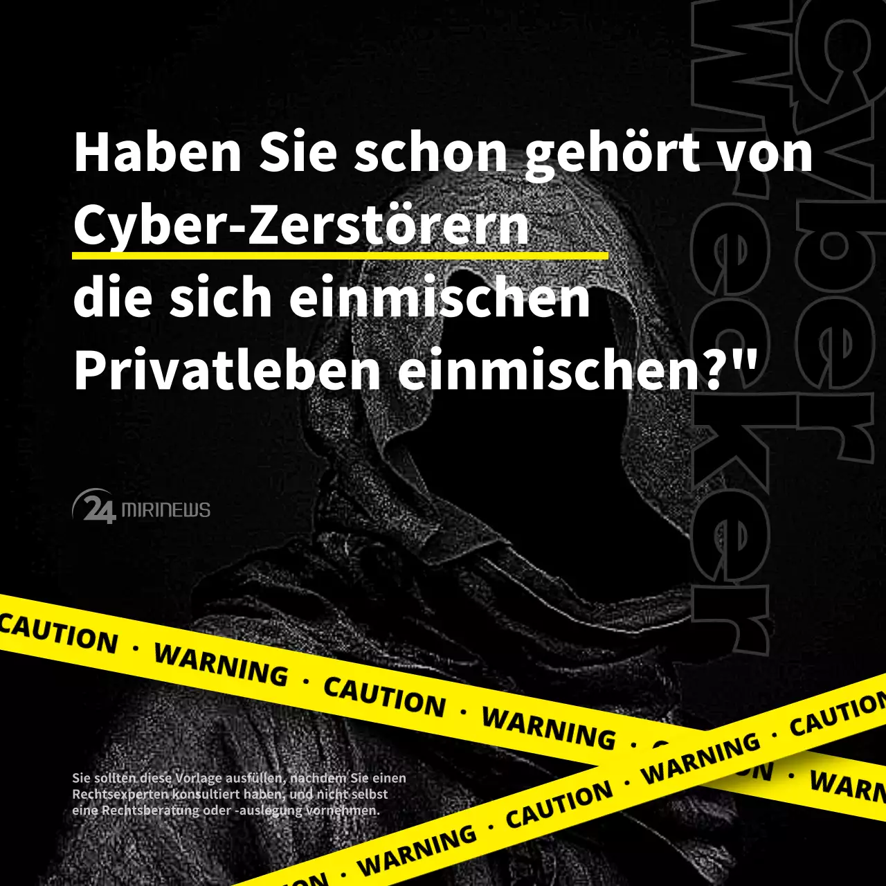 Cyberwrecker mit schwarz-gelben Warnlinien