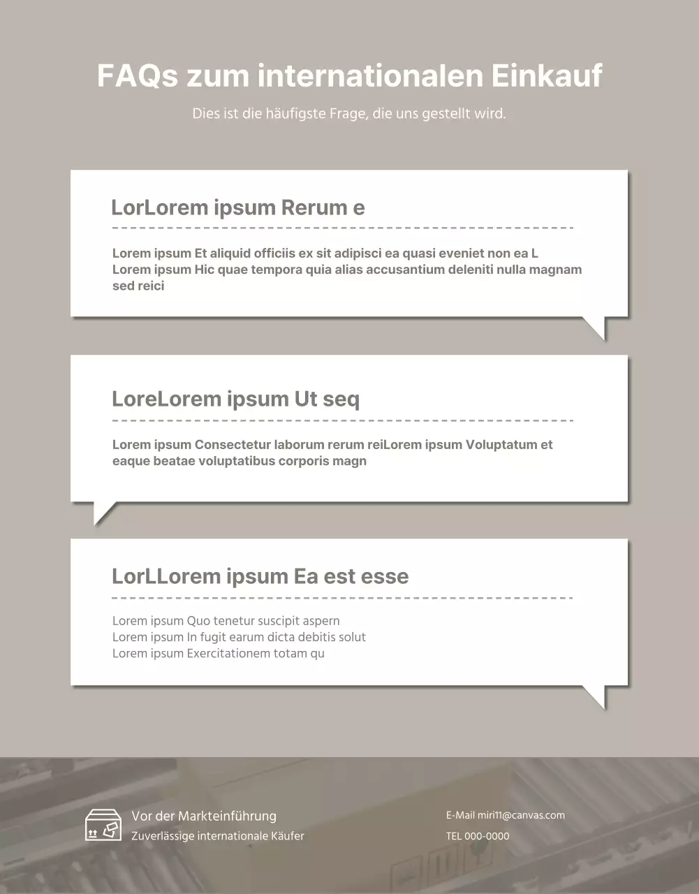 Beige und ruhig internationaler Einkäufer Vorlage