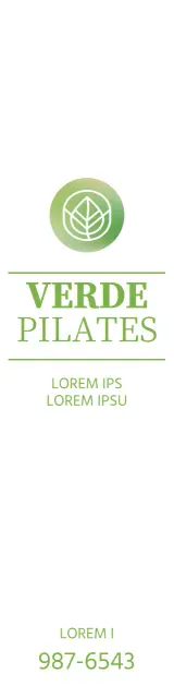 Para promocionar una consulta de Pilates con un concepto de lujo con un sencillo logotipo verde.