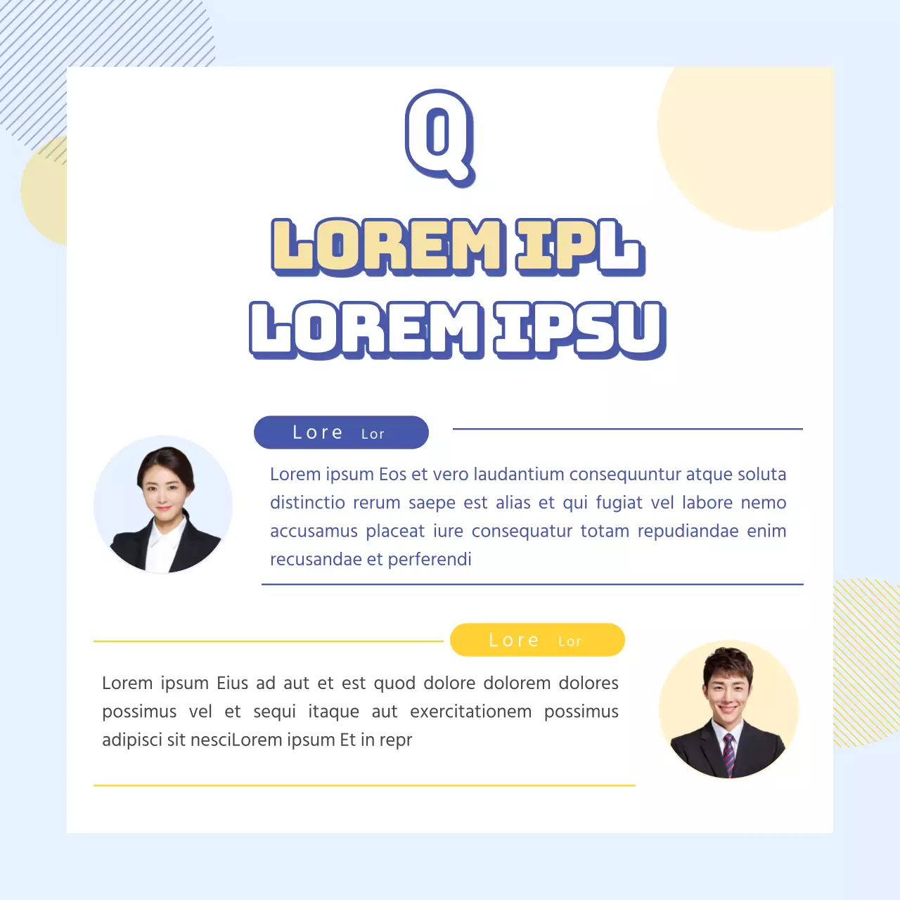 Modern werven in lichtblauw en geel