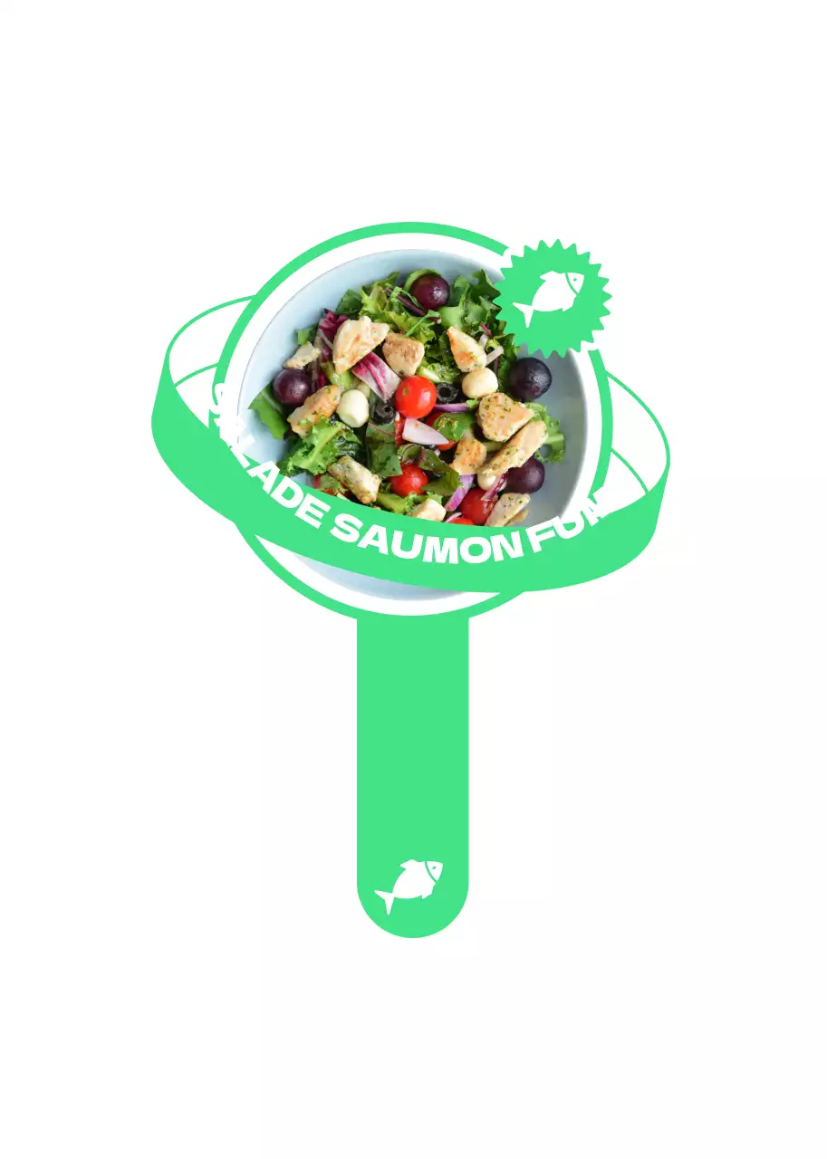 Fluorescente, la conception planétaire branchée guide du menu salade