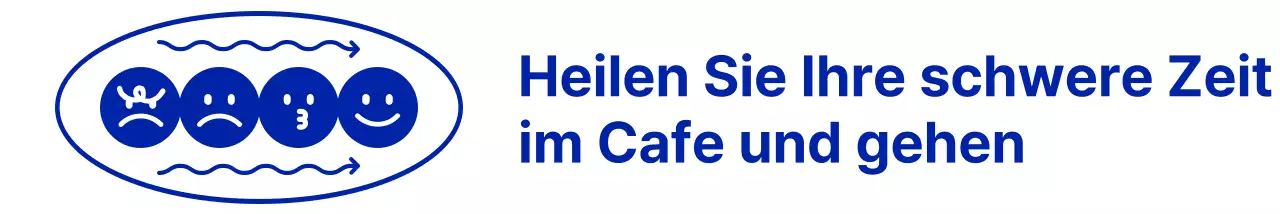 Marineblau, sauber und einfach Emoji und Text Satz Kombination Stil Cafe