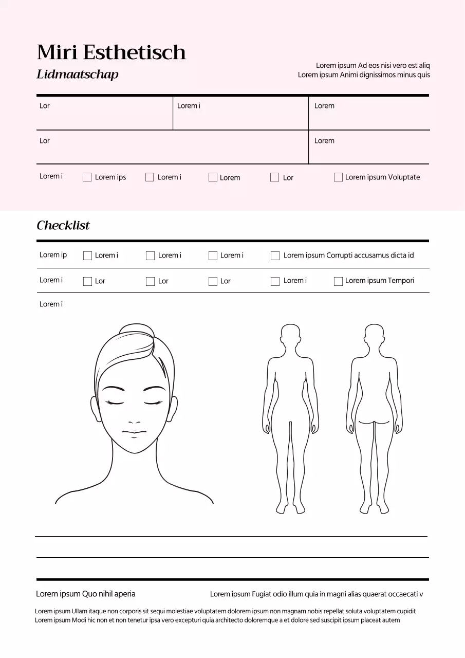 Checklist voor roze esthetisch consult