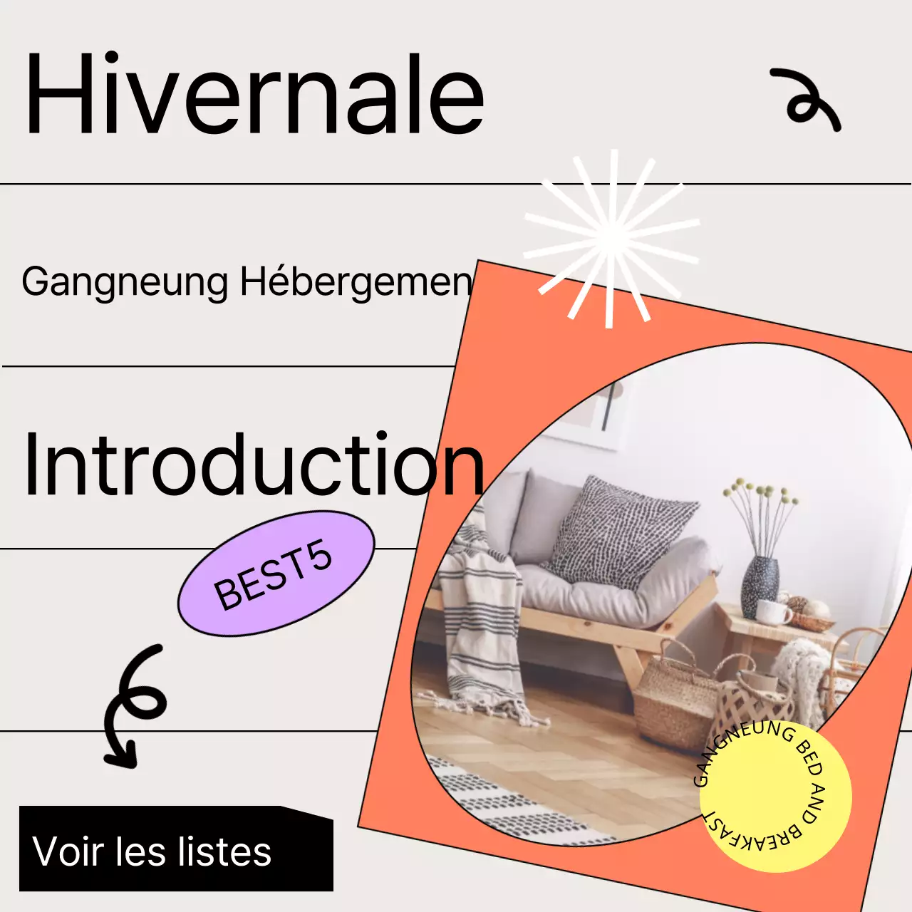 Listes avec un thème d'agenda orange-gris
