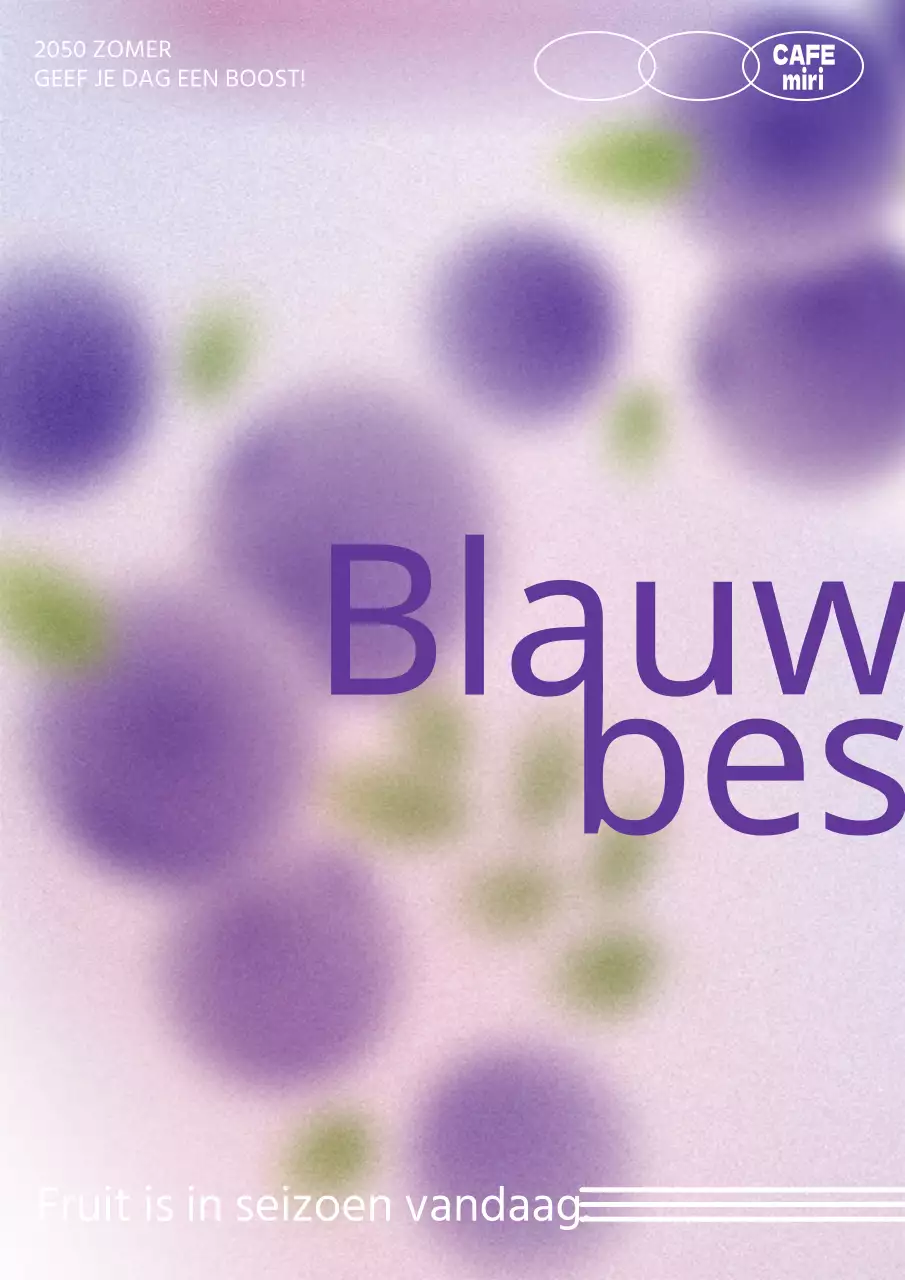 Paarse glasmophyllumvrucht