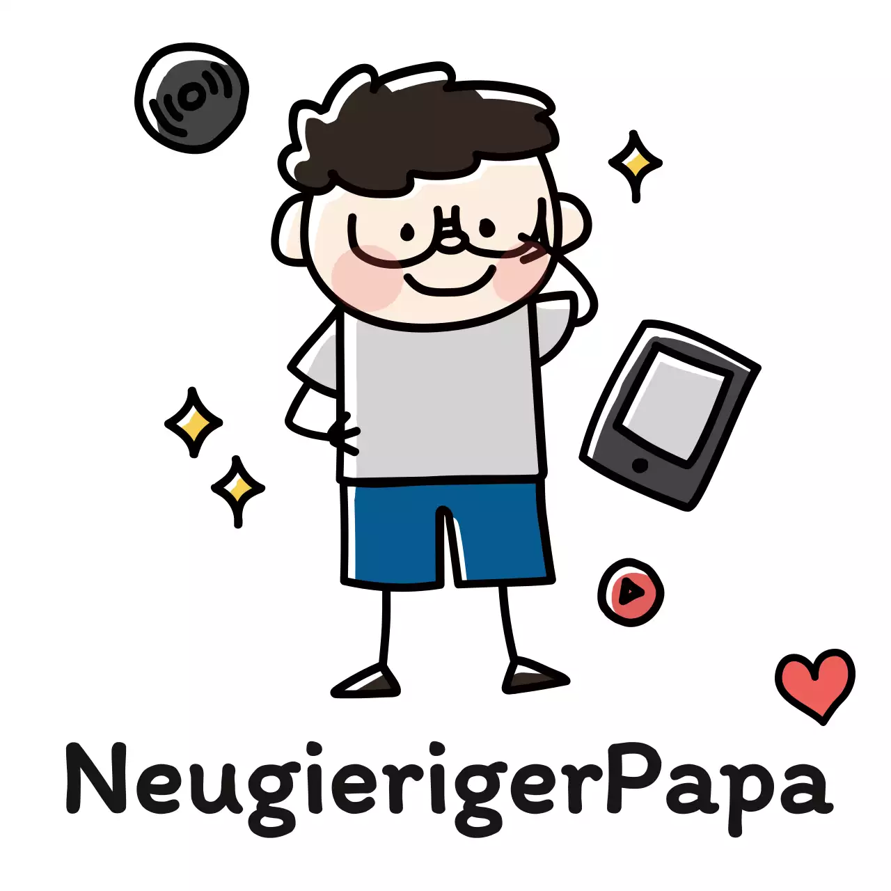 Familieneinführungskonzept mit einfachen und niedlichen Familienillustrationen im Doodle-Stil