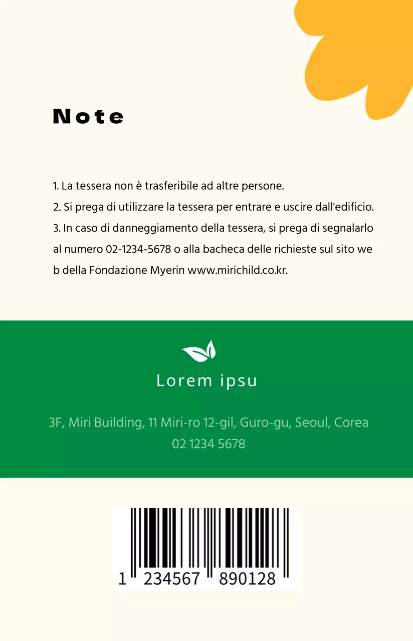 Biglietto da visita con calde illustrazioni