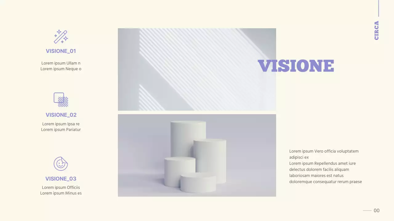 Un portfolio pulito, color malva e beige, per la preparazione al lavoro di uno studente universitario.