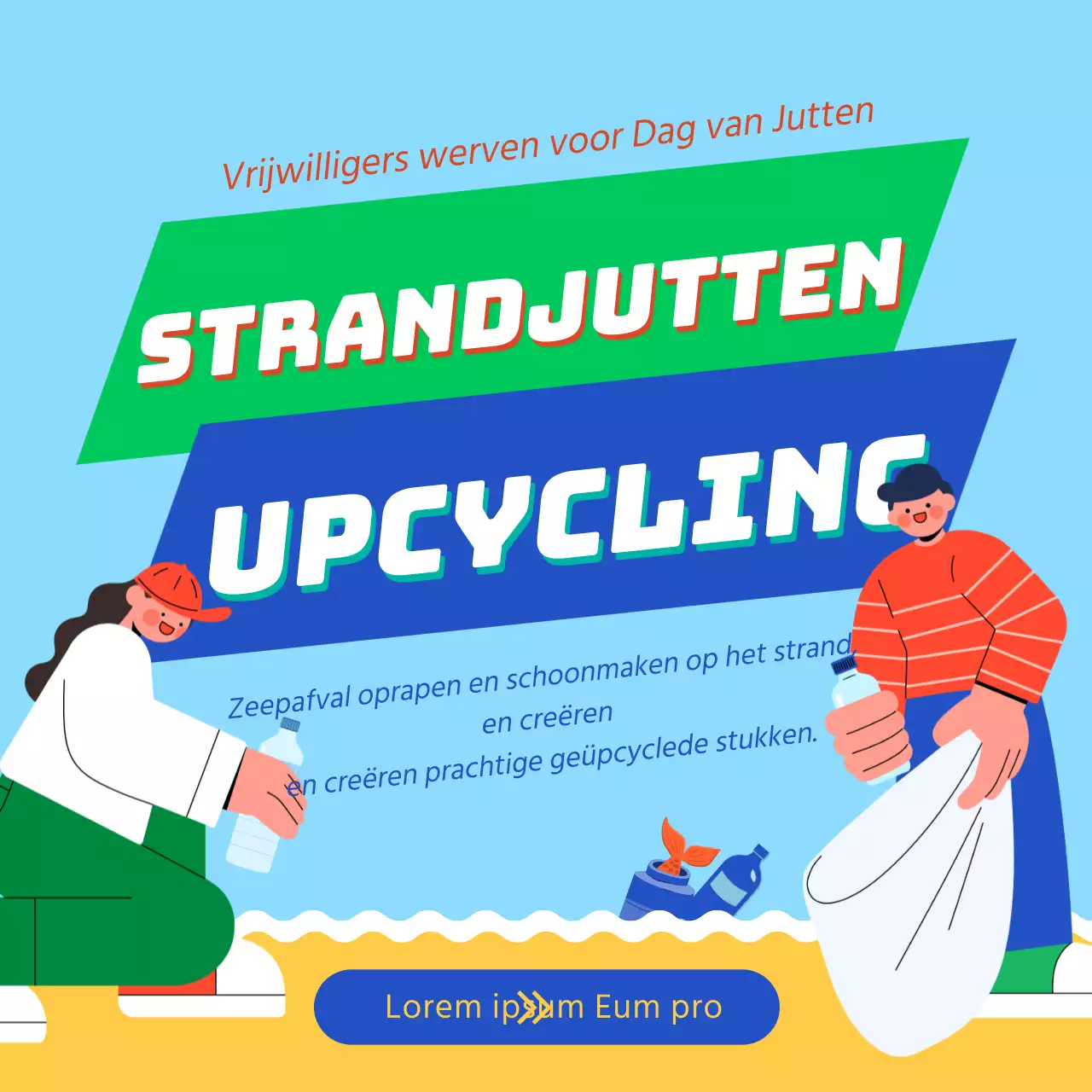 Groen Blauw Diagonaal Tekst Social Media