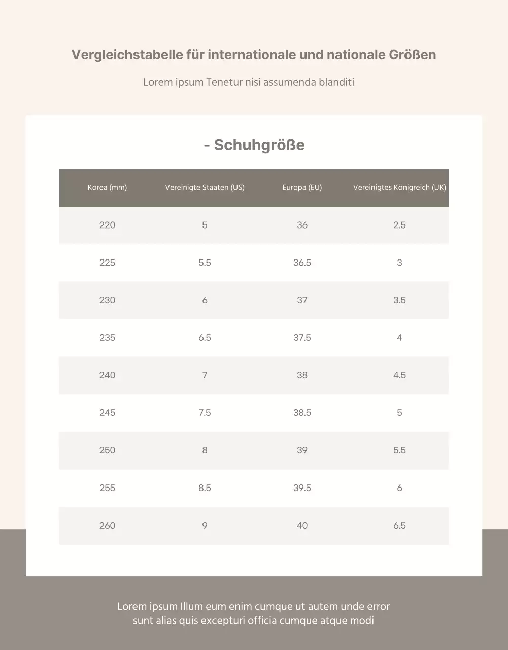 Beige und ruhig internationaler Einkäufer Vorlage