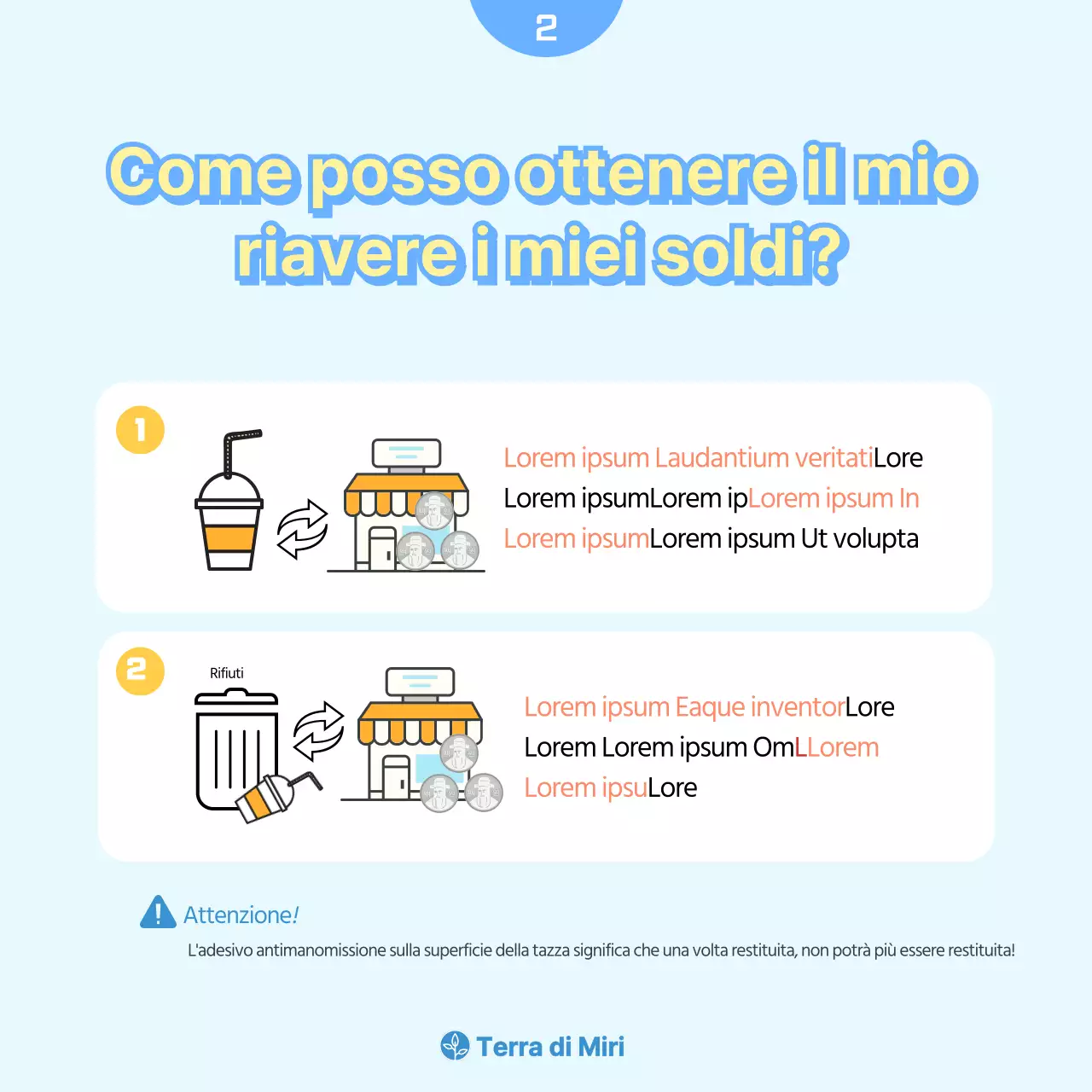 Semplici tazze monouso in azzurro e giallo brillanteProveniente da CardNews