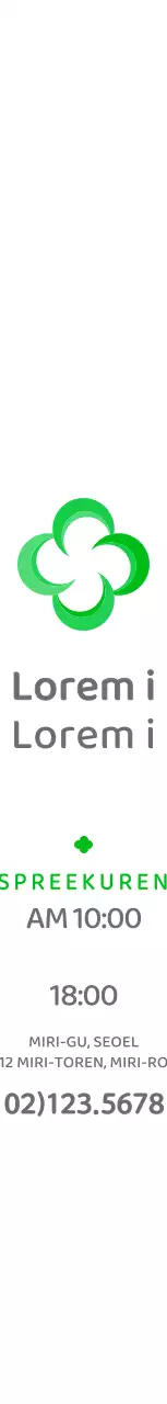 Modern, rond symbool met vier bladen in groen en grijs Logostijl Informeren en promoten van verzekeringsinformatie