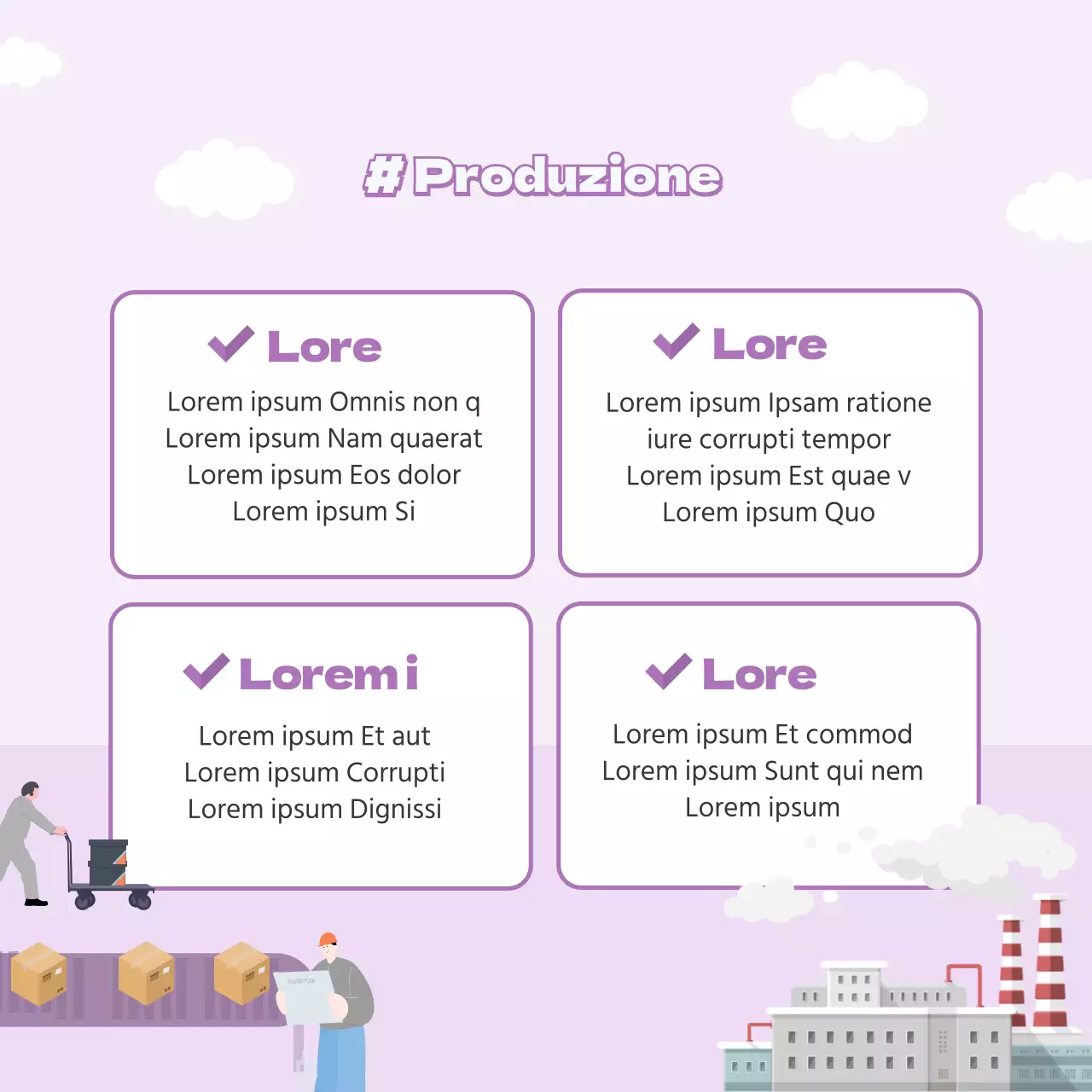 Scheda di descrizione del lavoro pastello news design