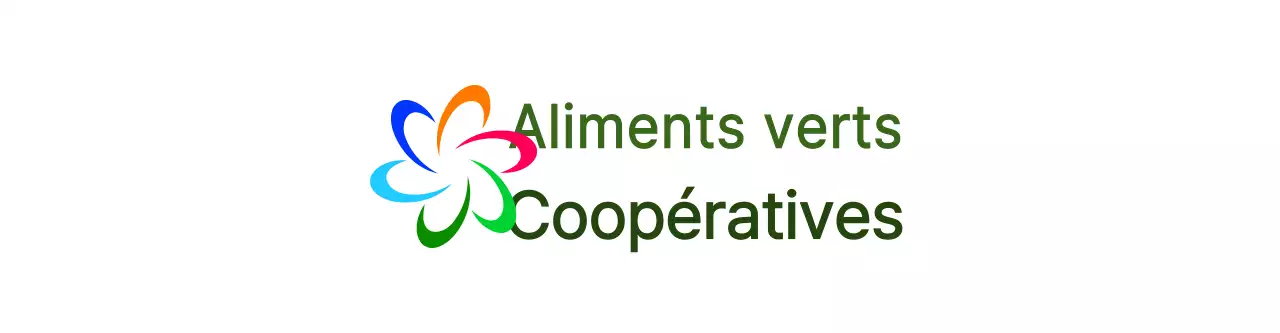 Logos symboliques et textuels modernes dans des combinaisons colorées Produits promotionnels pour les coopératives Style