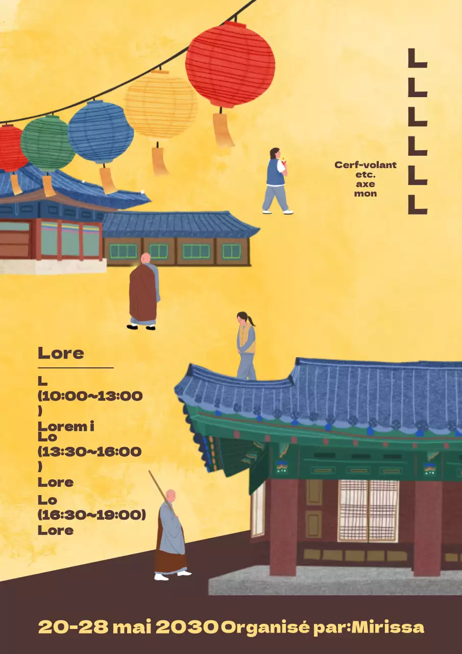 Promouvoir l'observation des cerisiers en fleurs avec une illustration de personnes profitant des fleurs sur un fond rose, parsemé de cerisiers en fleurs.