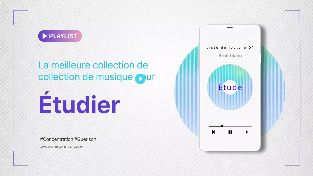 Liste de lecture musicale sur le thème du violet et du bleu clair blanc