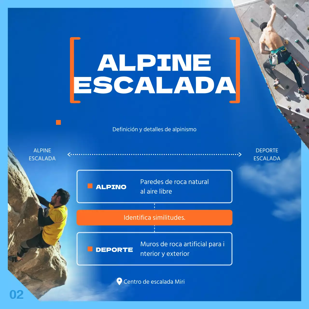 Sobre la subida del concepto de cielo azul y naranja