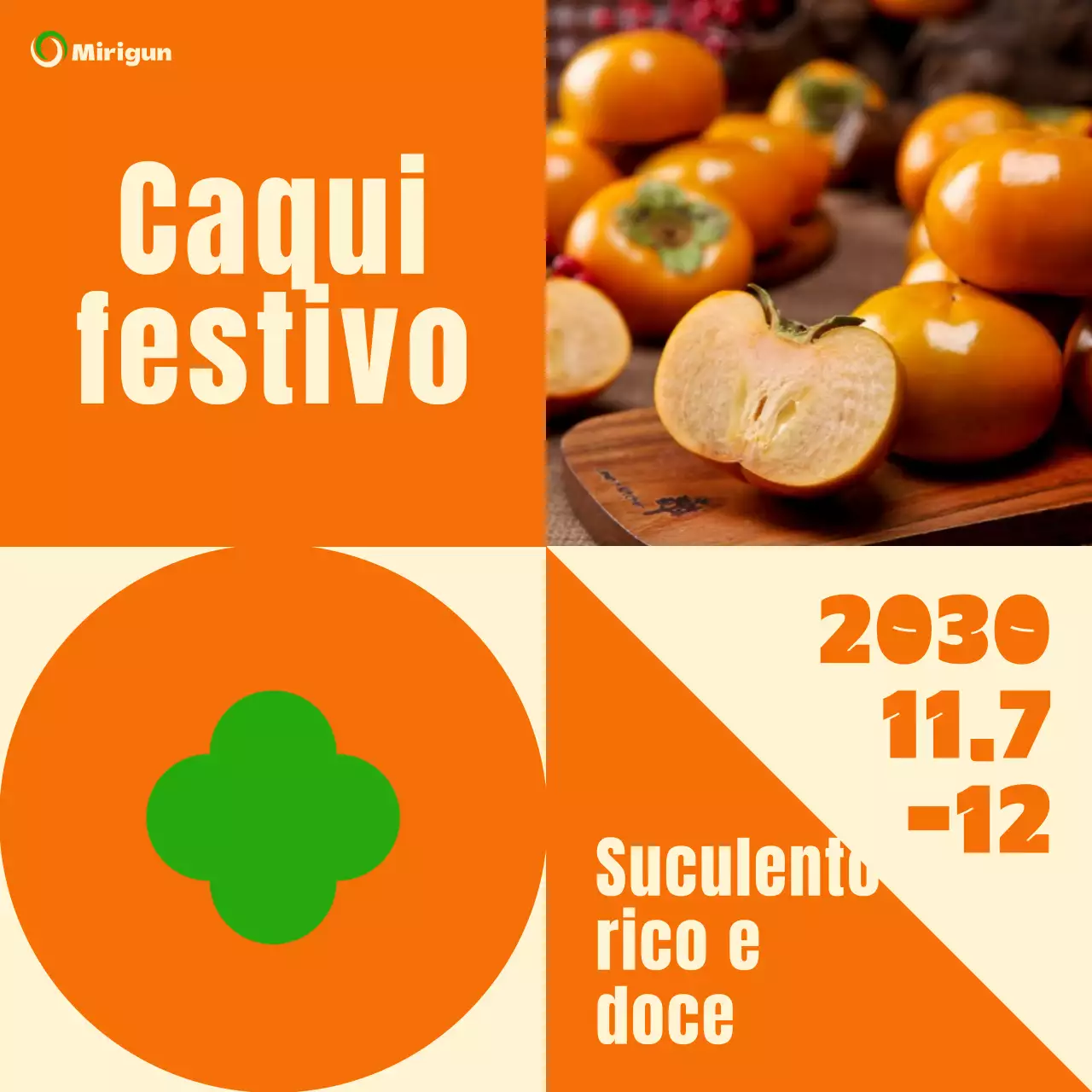 Promover os eventos do festival do ácer com formas cor de laranja