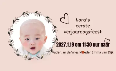 Eerste verjaardagsfeest