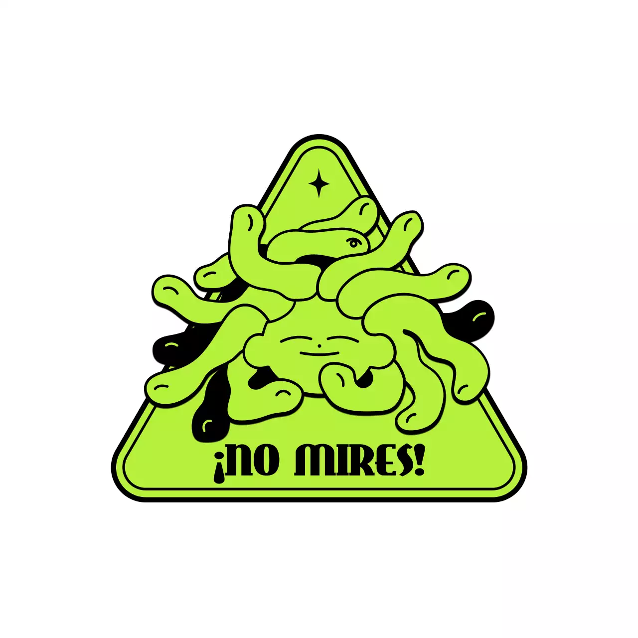 Concepto de logotipo con ilustración bonita y moderna en verde lima para artículos personales