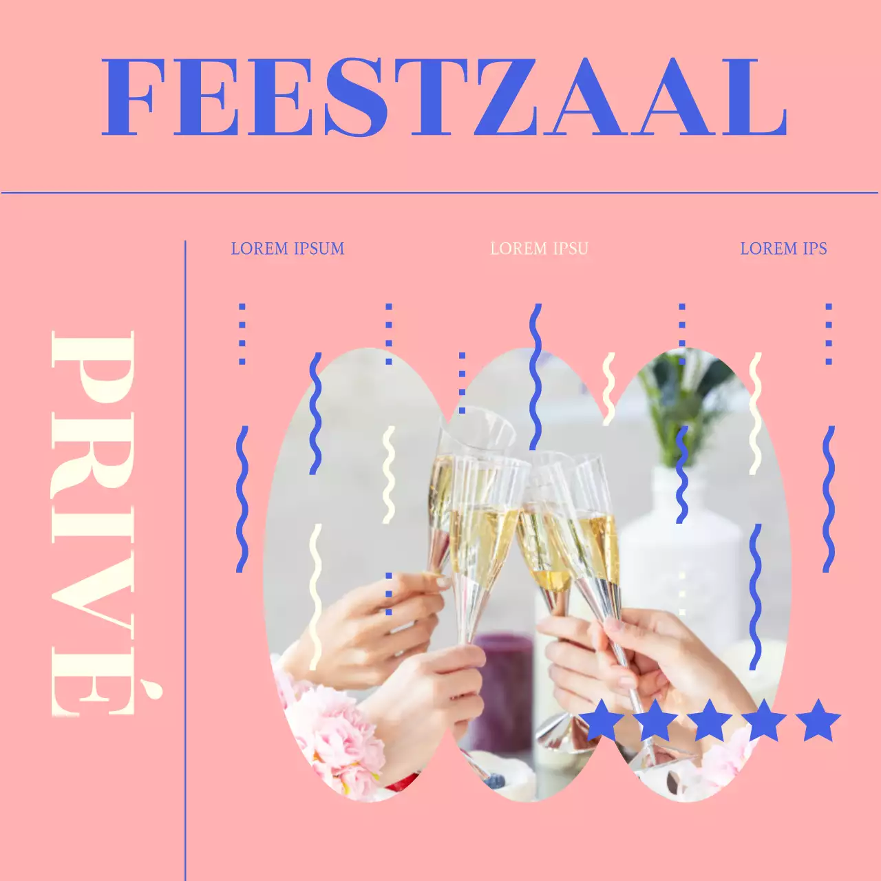 Promoot je advertentie voor privéfeestjes in roze