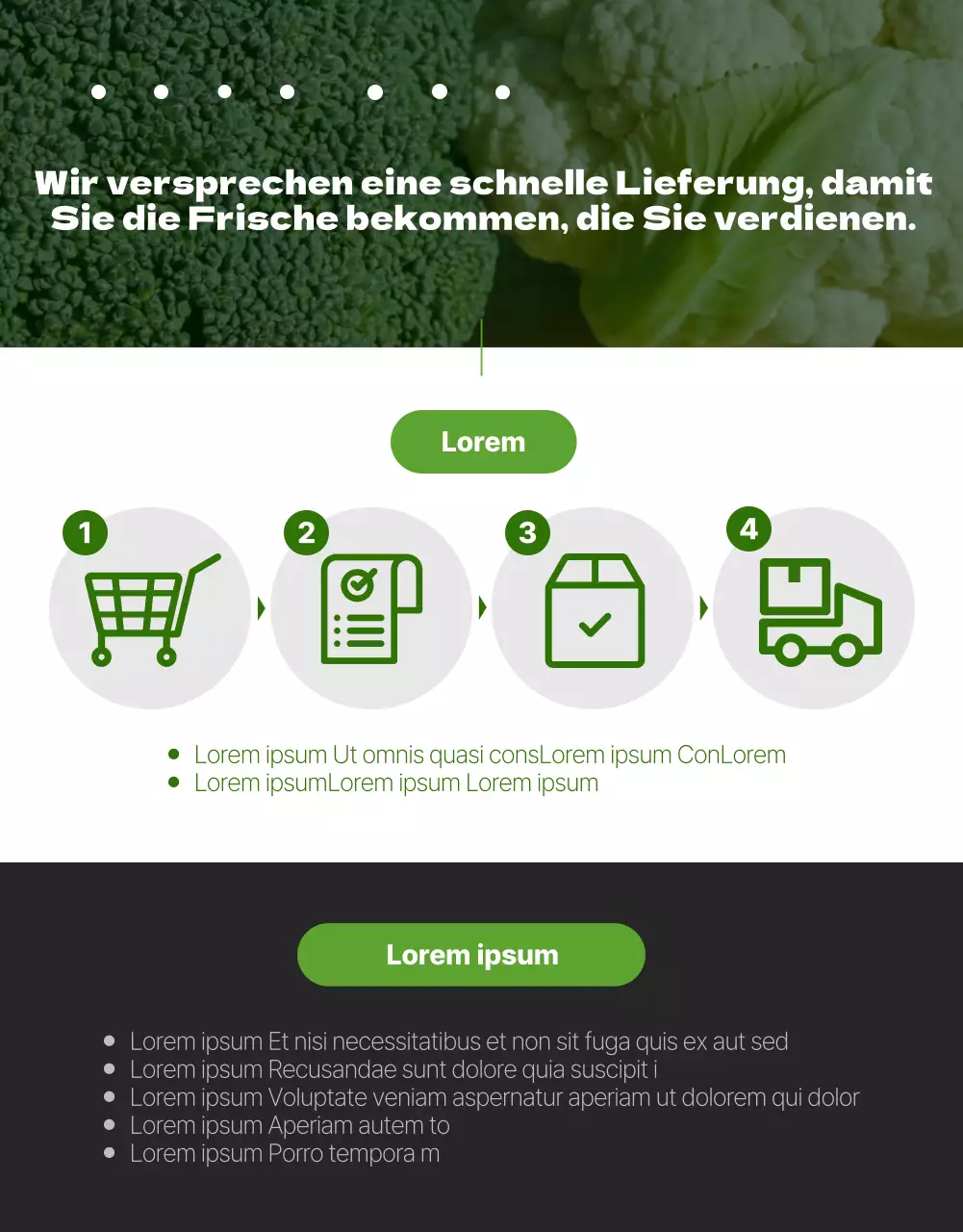 Gesunder Blumenkohl mit grünem Chartreuse-Thema