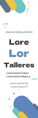 Un estilo limpio y bonito en azul claro y negro Información del taller para la segunda mitad del año