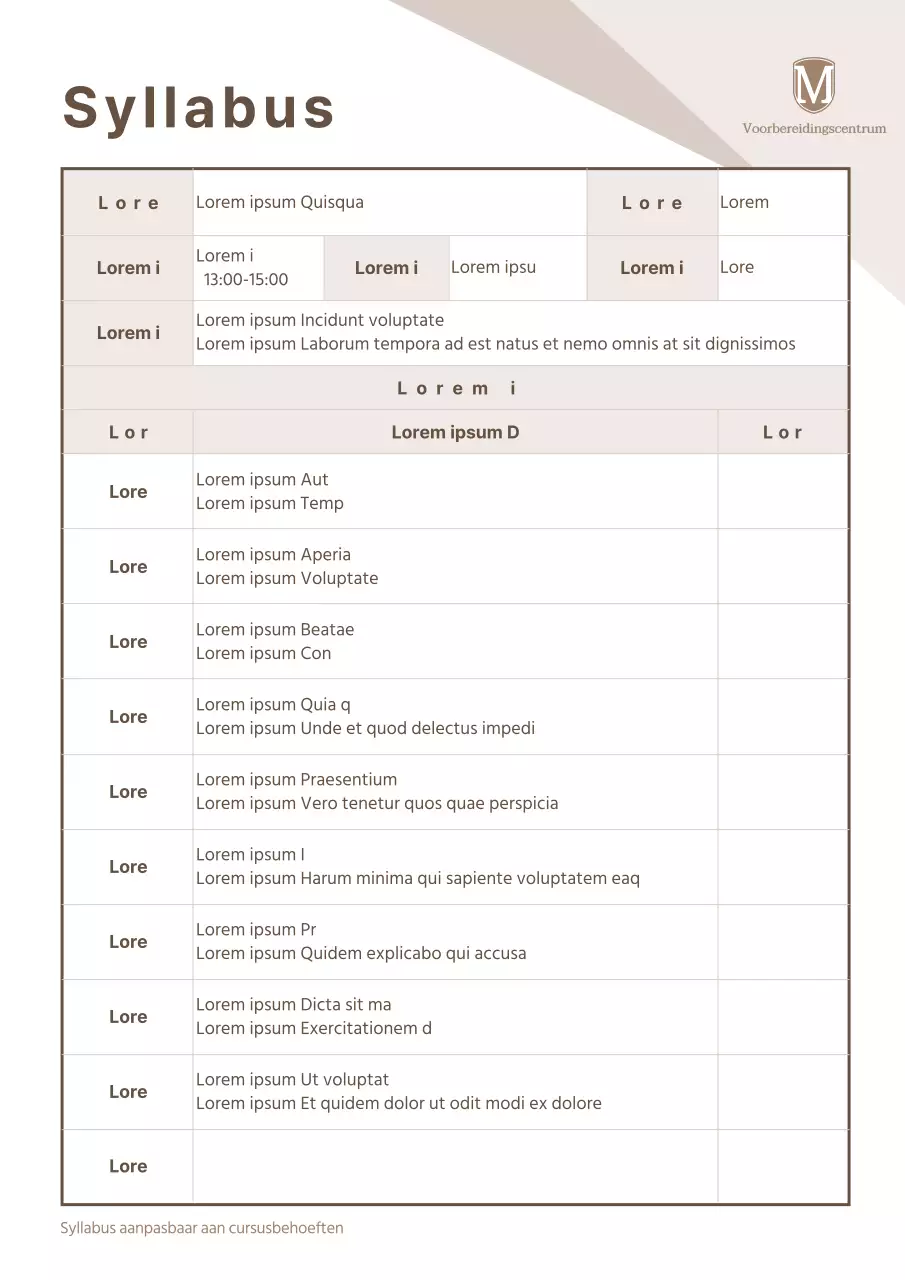 Browns eenvoudige codeersyllabus