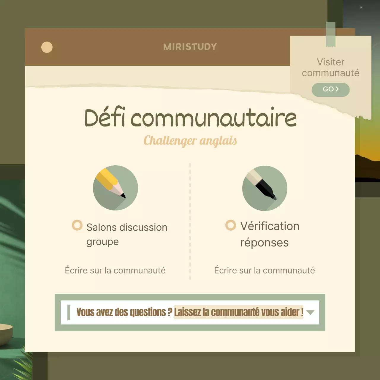 Le défi des habitudes anglaises de la nouvelle année en brun et vert