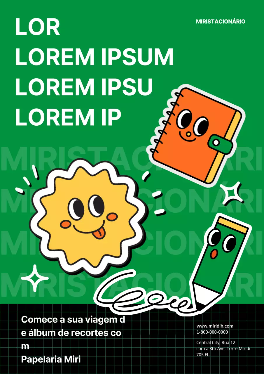 Promova a sua marca com um bonito papel de carta verde
