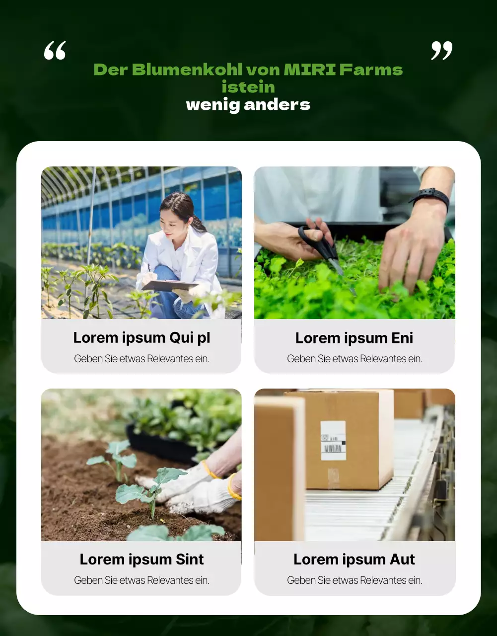 Gesunder Blumenkohl mit grünem Chartreuse-Thema