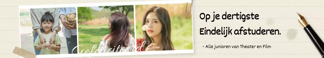 Vier je afstuderen met een sentimenteel handgeschreven concept in een driekleurig frame