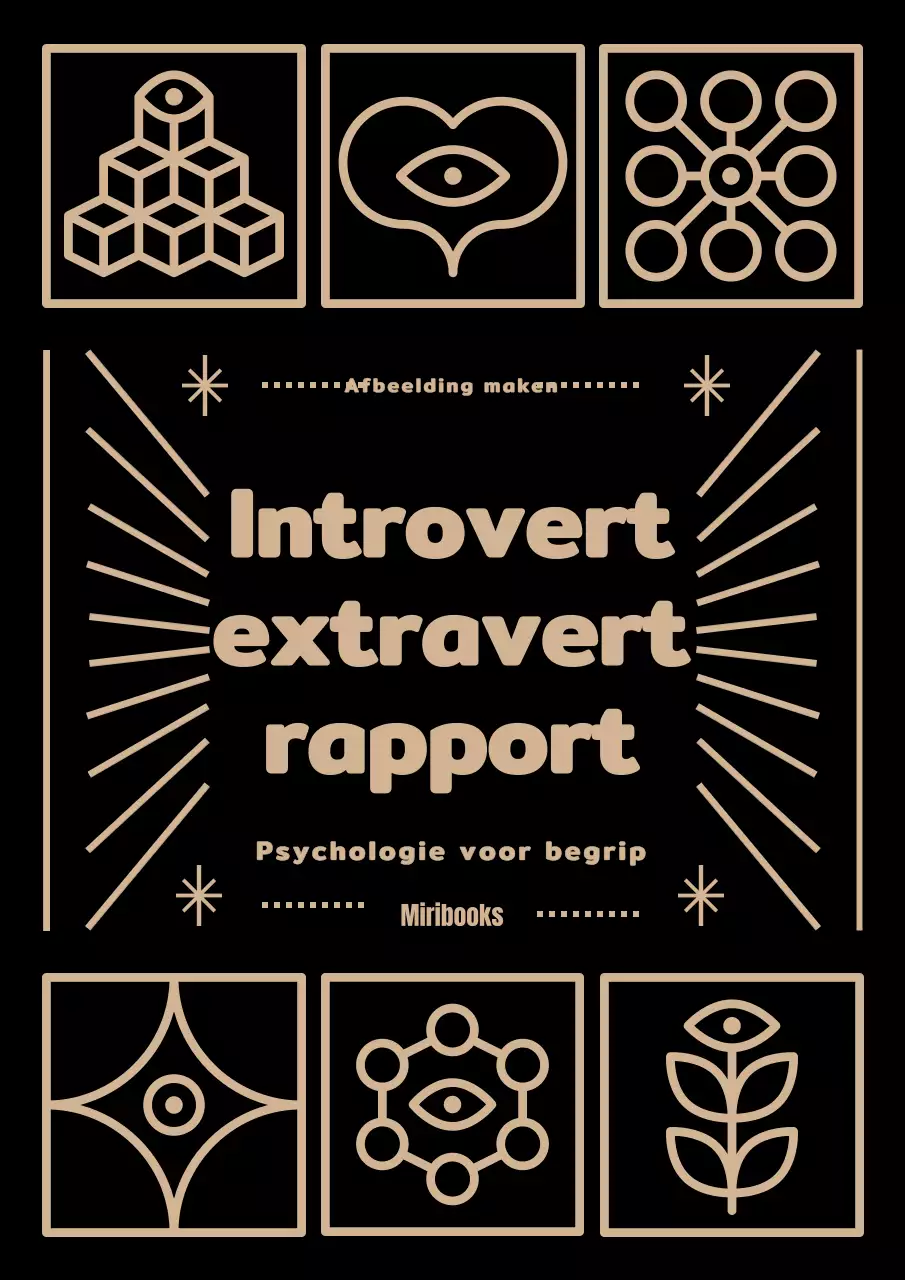 Introverte en extraverte mensen in zwart en beige psychologie