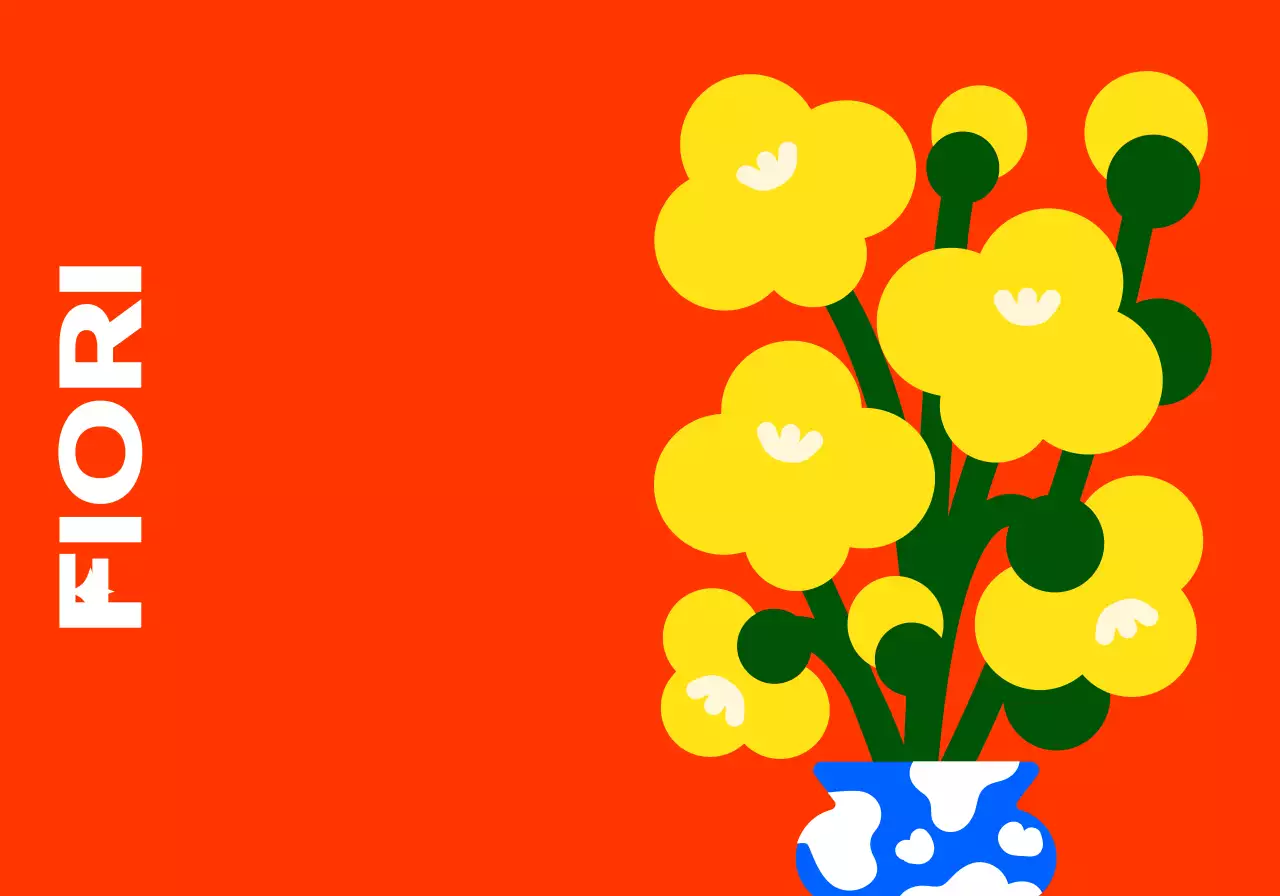 Uno stile di illustrazione floreale colorato, carino e alla moda per prodotti personali.