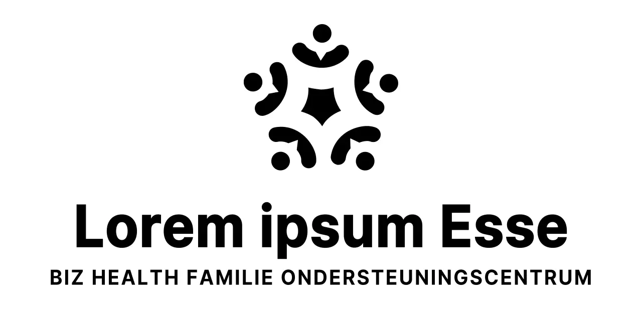 Strakke symbolische logostijl voor informatie en promotie van informatie over de thuishelpdesk