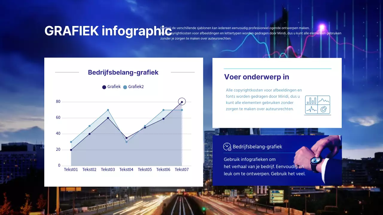 Blauwe, zakelijke, grafische grafiek infographic
