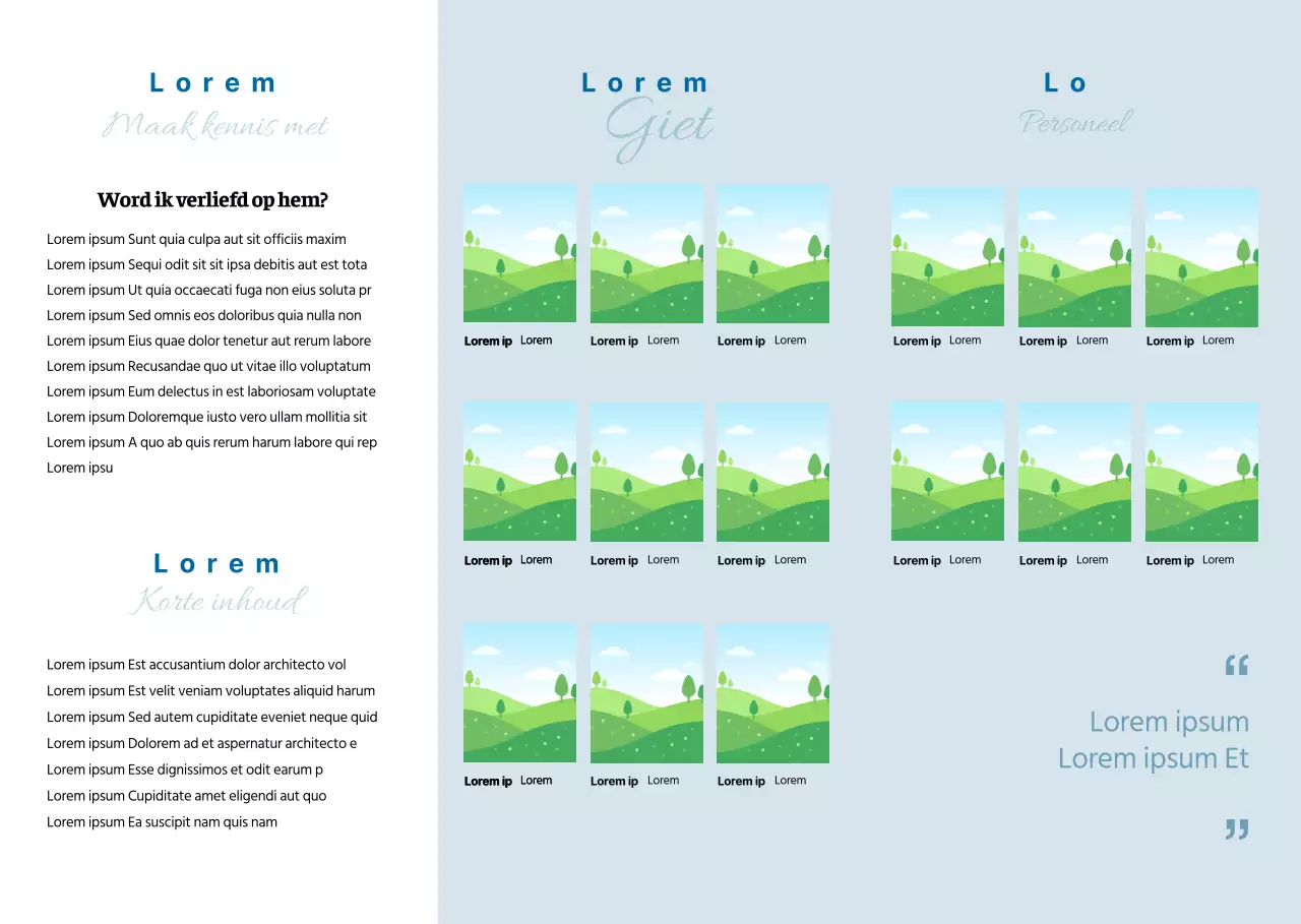Introductie van het nette blauwe jeugdspel