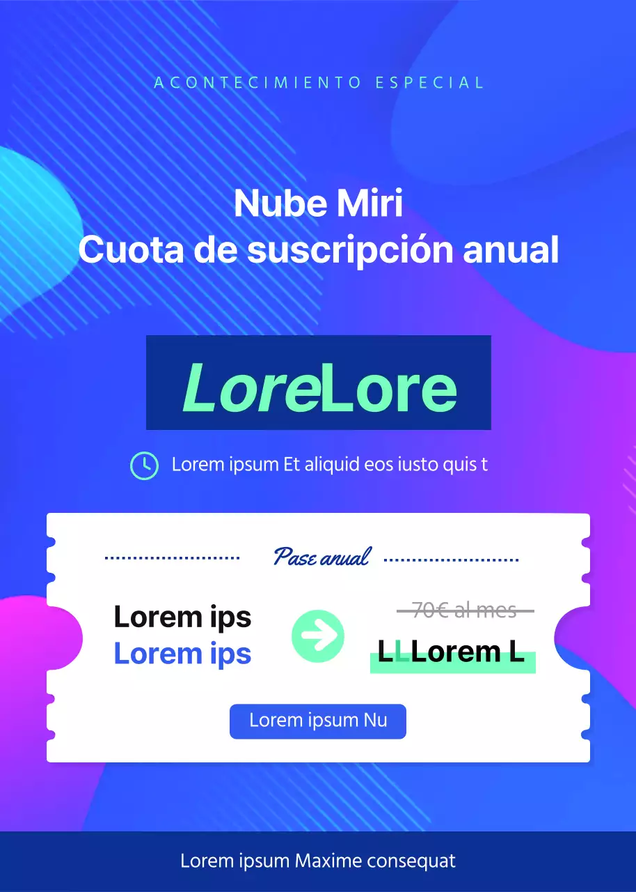 Una ventana emergente azul y limpia