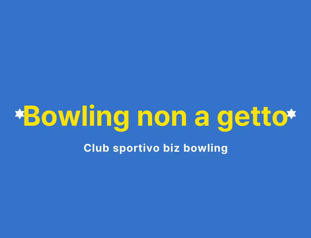 Un'illustrazione pulita del bowling e un logo emblematico in azzurro, bianco e giallo per un club sportivo di bowling.