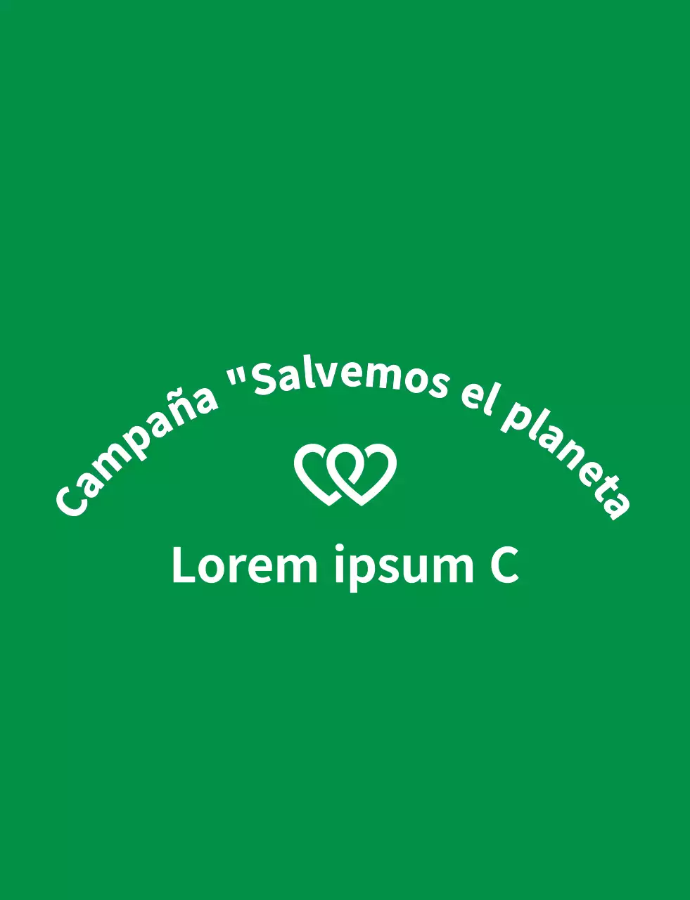 Logotipo de un voluntario limpio en verde claro y azul marino para organizaciones de defensa del medio ambiente.