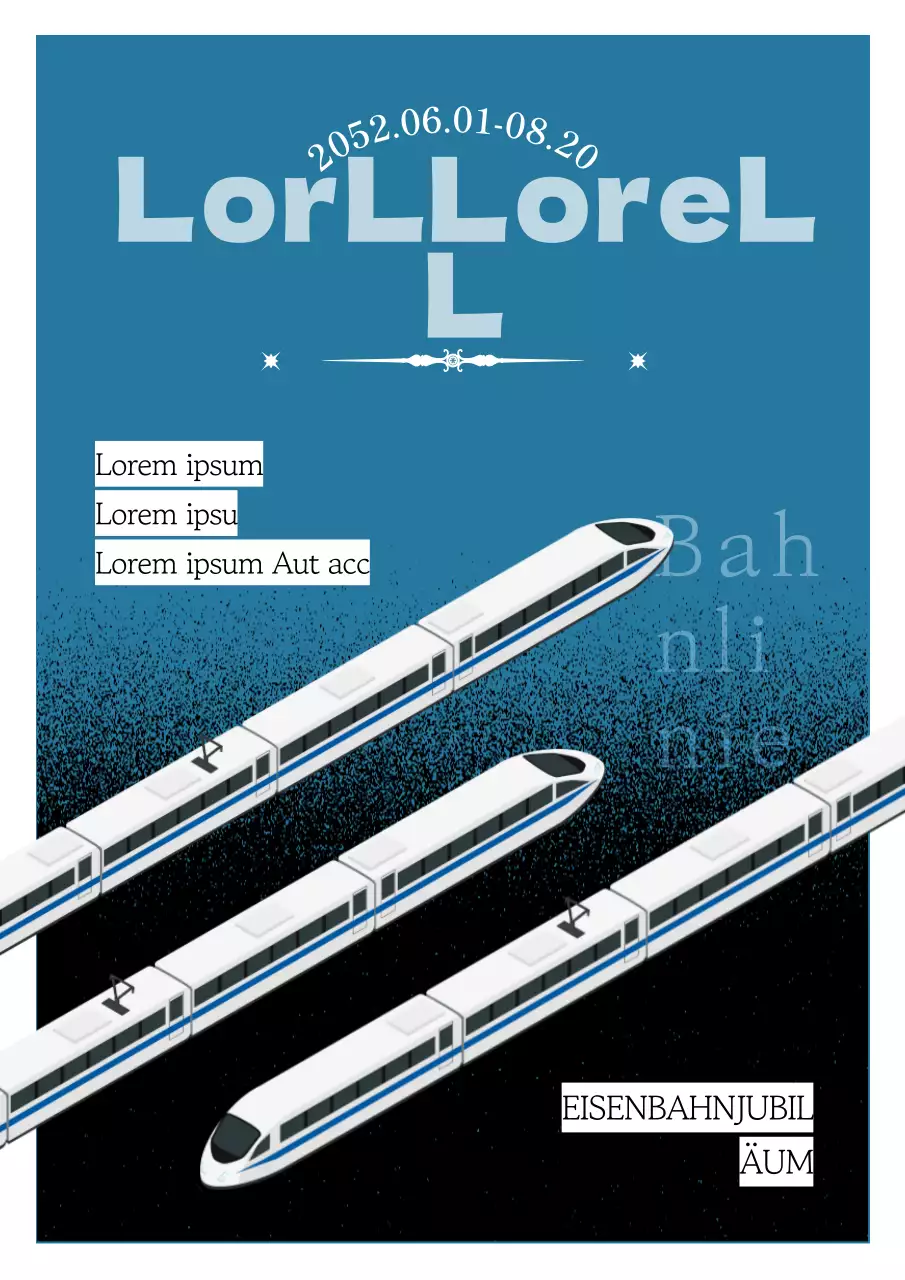 World Rail Day mit schwarzem, dunklem Korn-Effekt auf blauem Hintergrund