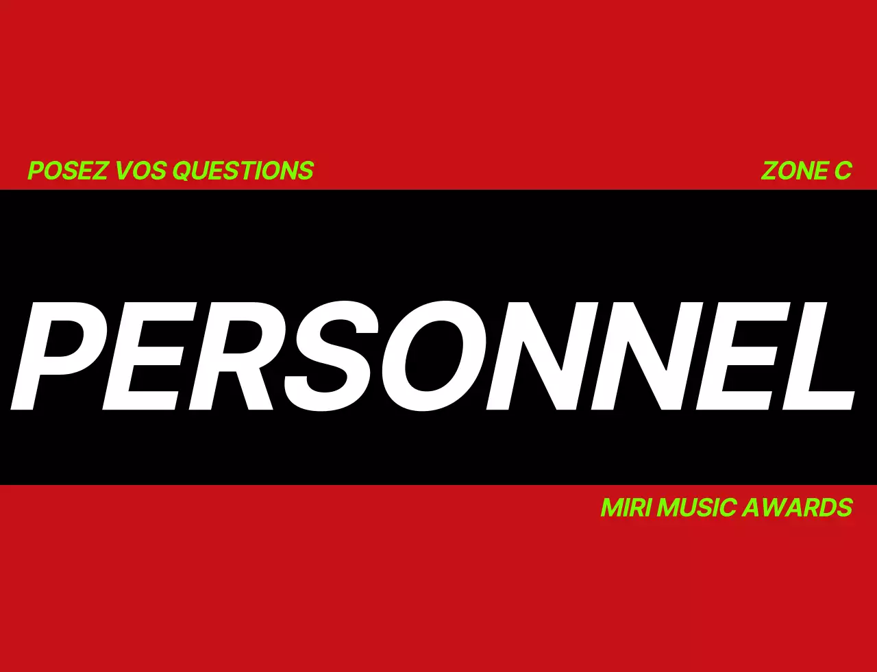 Music Awards Concert Staff Vest with Black White Fluorescent Green Symbol Logo