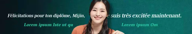 Mentions élégantes pour la remise des diplômes dans un dégradé de vert