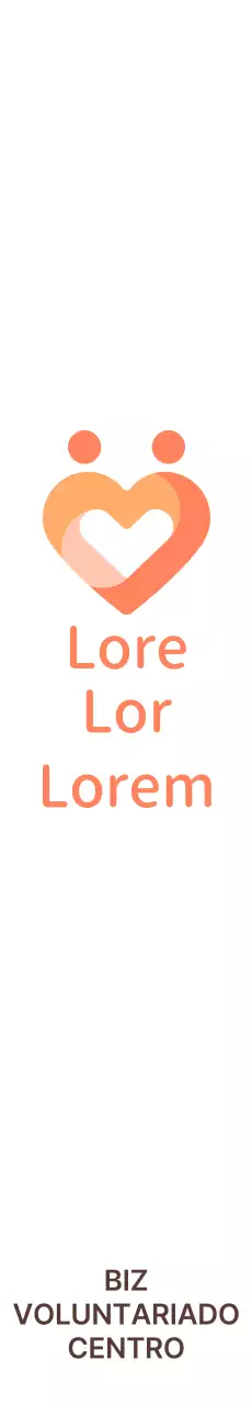 Símbolo sencillo y simpático en forma de corazón con tonos anaranjados para divulgación y promociones